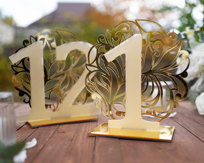 acrylic table numbers